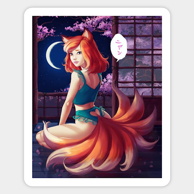 Cecily - Cute Anime Fox Girl Sticker by Shellz-art